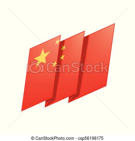 450x470 China Flag, Vector Illustration On A White Background.