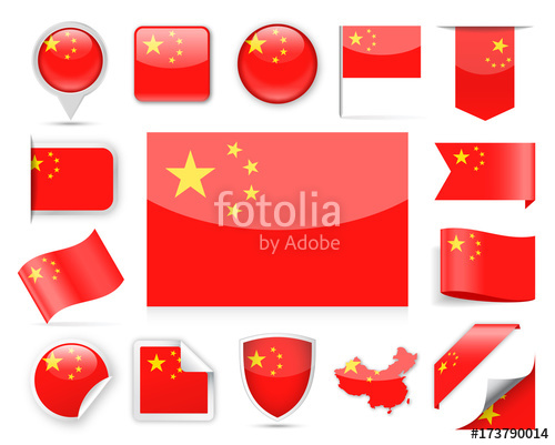 500x401 China Flag Vector Set Stock Image And Royalty Free Vector Files