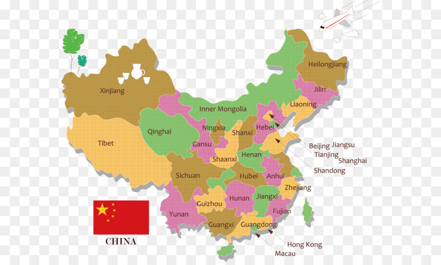900x540 China Vector Map