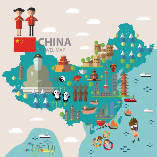 550x550 China Map With Infographic Vector 02 Free Download
