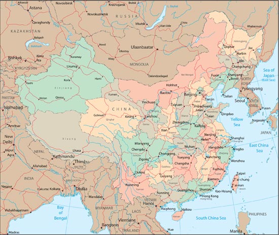 550x463 China Vector Maps