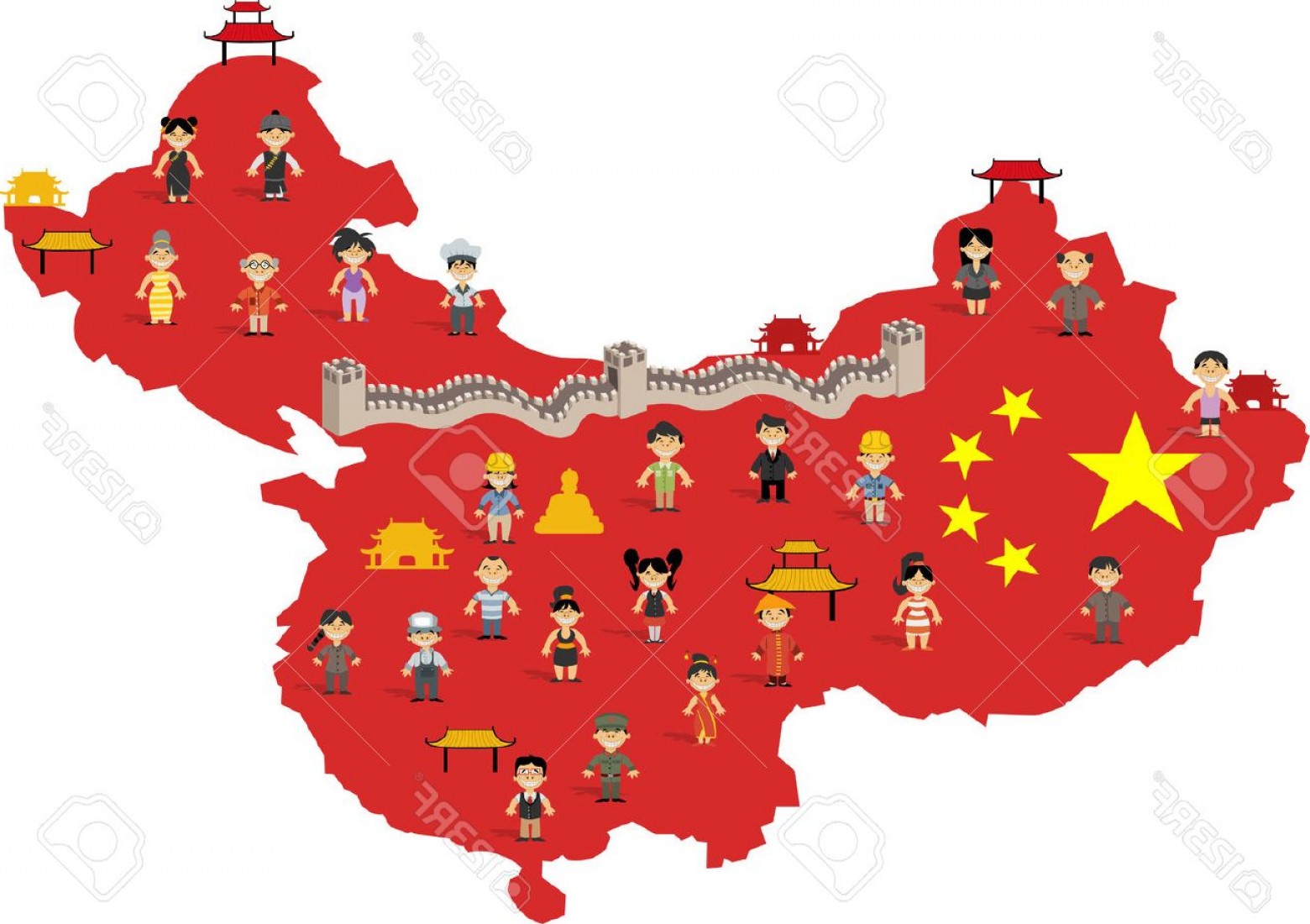 1560x1100 Map Of China Vector Art Lazttweet