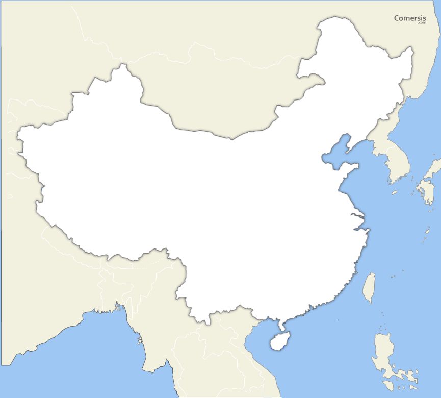 865x780 Blank Vector Map Of China Free