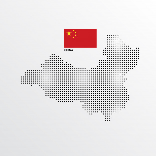 626x626 China Map Design With Flag And Light Background Vector Vector