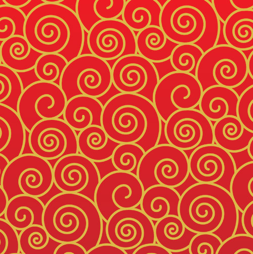 500x502 Free Download Of Vector Art Chinese Cloud Pattern Isolated On Red