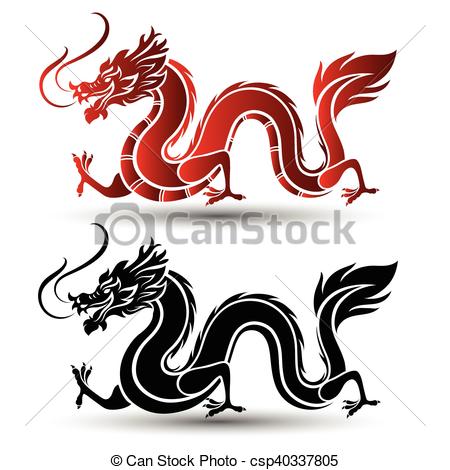 450x470 Illustration Of Traditional Chinese Dragon ,vector Illustration.