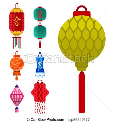 450x470 Chinese Lantern Vector Paper Lightertraditional Holiday Celebrate