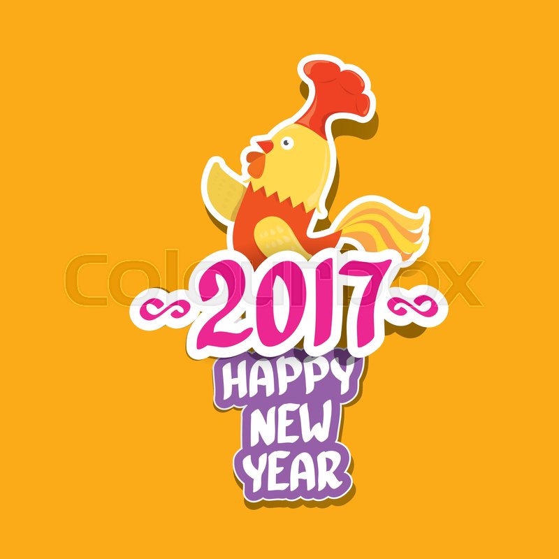 800x800 Happy Chinese New Year 2017 With Cartoon Funny Rooster , Animal
