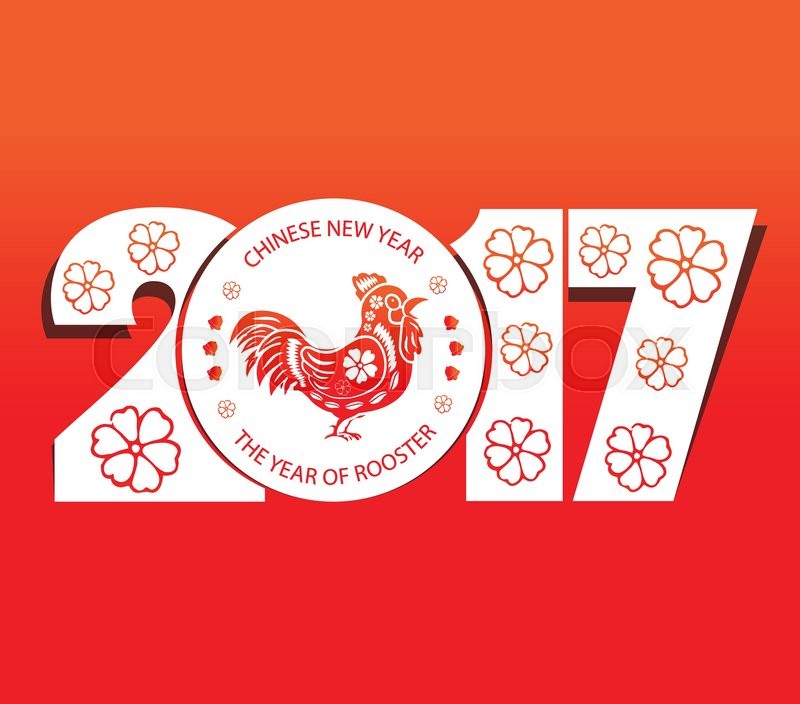 800x704 Chinese New Year 2017. The Year Of Rooster Stock Vector Colourbox