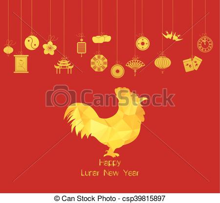 450x415 Chinese New Year. Year Of Rooster Eps Vectors