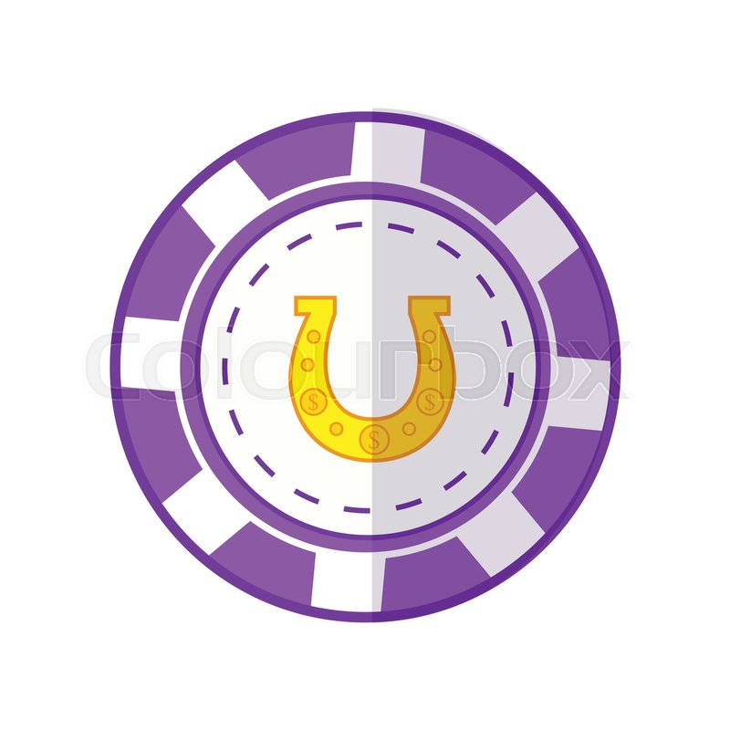 800x800 Gambling Chip Vector In Flat Style. Violet Casino Chip With