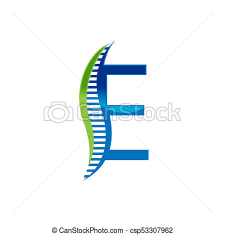 450x470 Save Download Preview E Letter Chiropractic Abstract Vector Logo