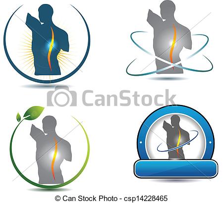 450x410 Healthy Spine Symbol. Can Be Used In Chiropractic, Sports, Massage