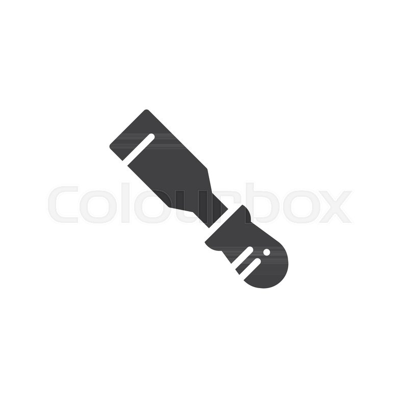 800x800 Chisel Icon Vector, Filled Flat Sign, Solid Pictogram Isolated On