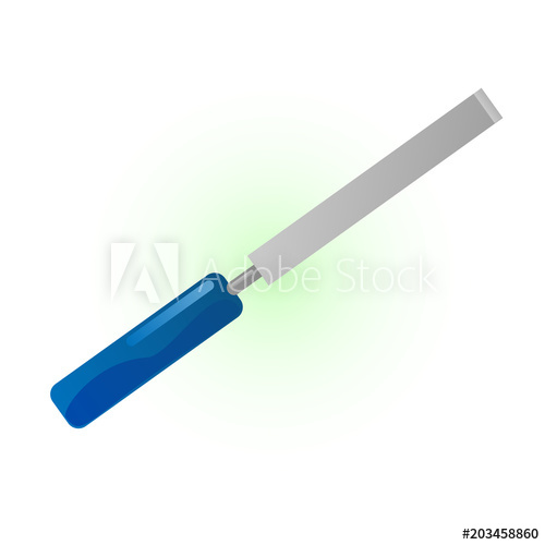 500x500 Metallic Chisel Vector Illustration