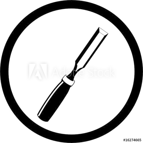 500x500 Vector Icon Of Chisel