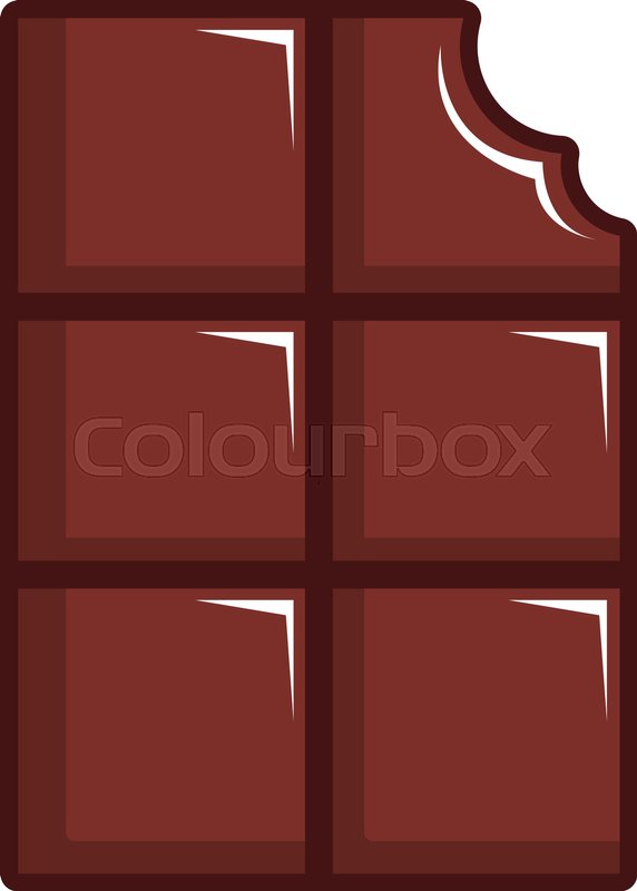 572x800 Chocolate Bar Icon. Cartoon Illustration Of Chocolate Bar Vector