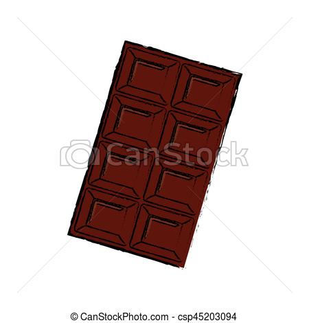 450x470 Delicious Chocolate Bar Icon Vector Illustration Graphic Design.