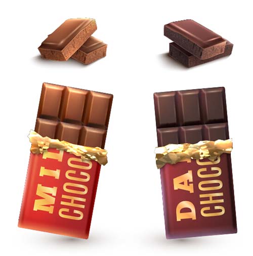 500x506 Delicious Chocolate Bar Vector Design 07 Free Download