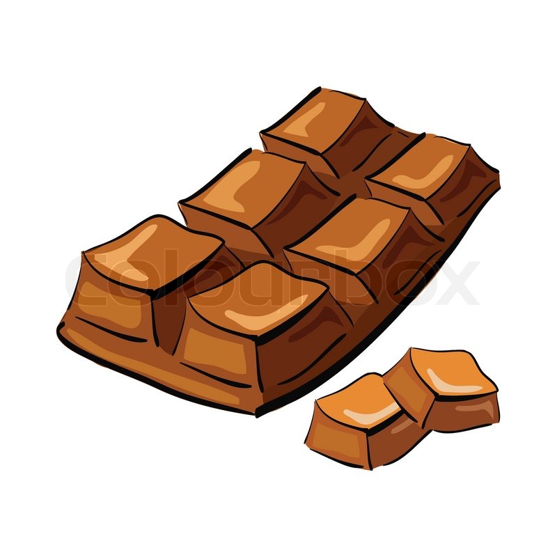 800x800 Illustration Of Hand Drawn Chocolate Bar Stock Vector Colourbox