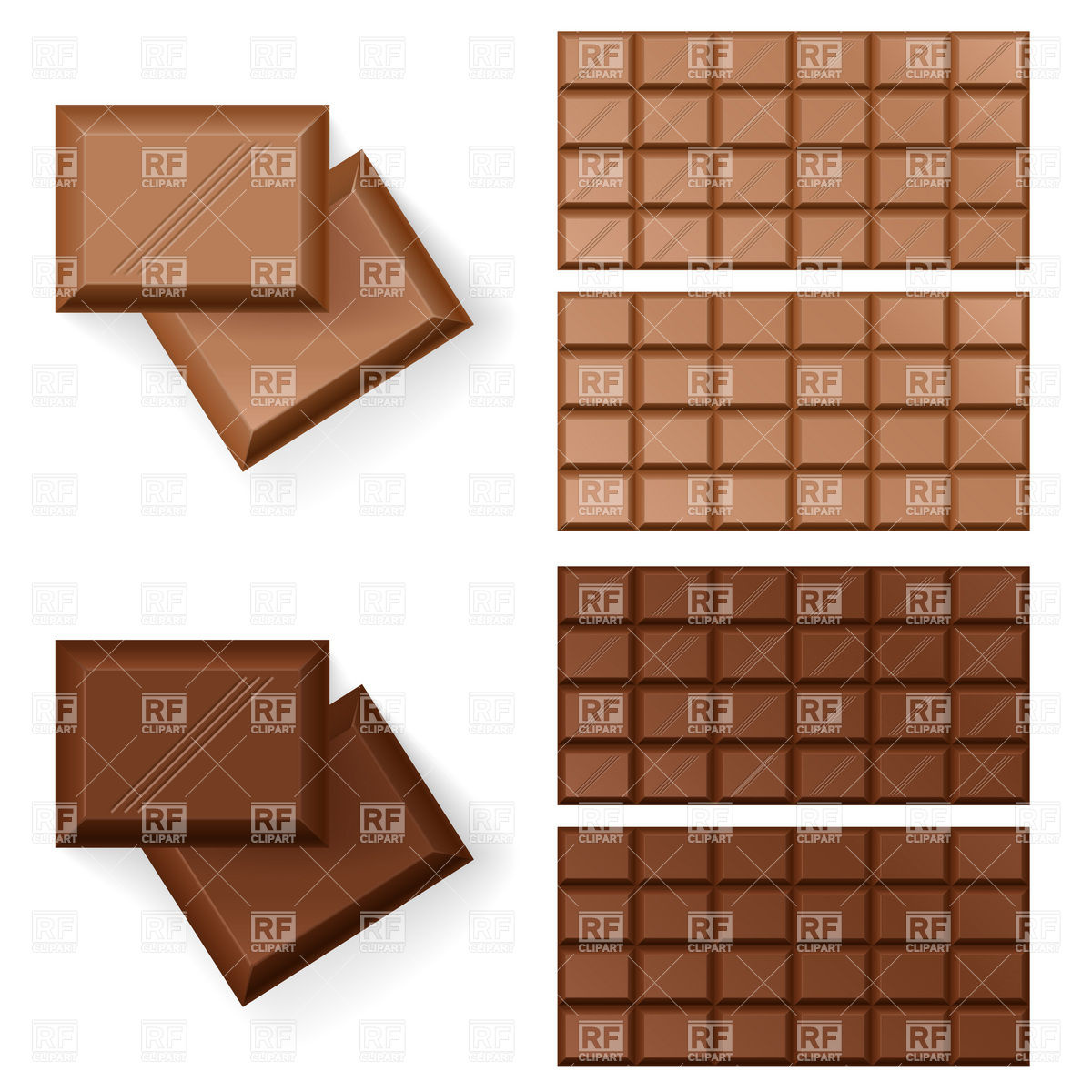 1200x1200 Set Of Chocolate Bars Vector Image Vector Artwork Of Food And