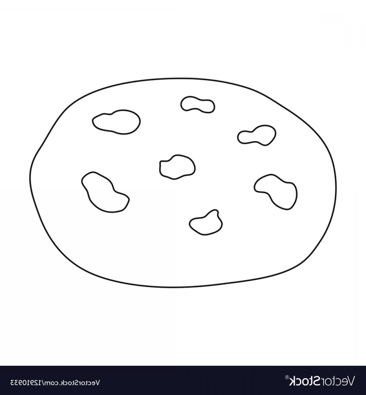 1200x1296 Chocolate Chip Cookies Icon In Outline Style Vector Sohadacouri