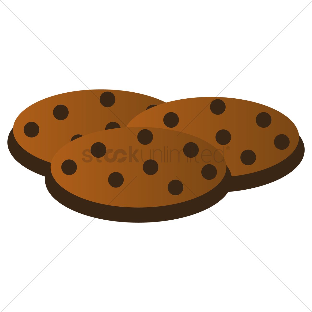 1300x1300 Chocolate Chip Cookies Vector Image