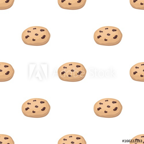 500x500 Chocolate Chip Cookies Icon In Cartoon Style Isolated On White