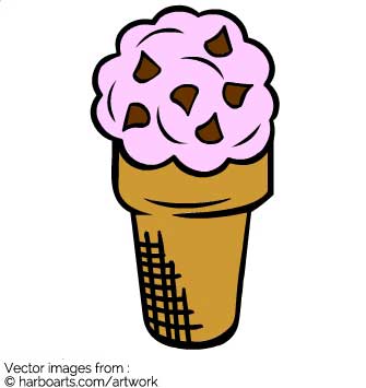 335x355 Download Chocolate Chip Ice Cream Vector Graphic