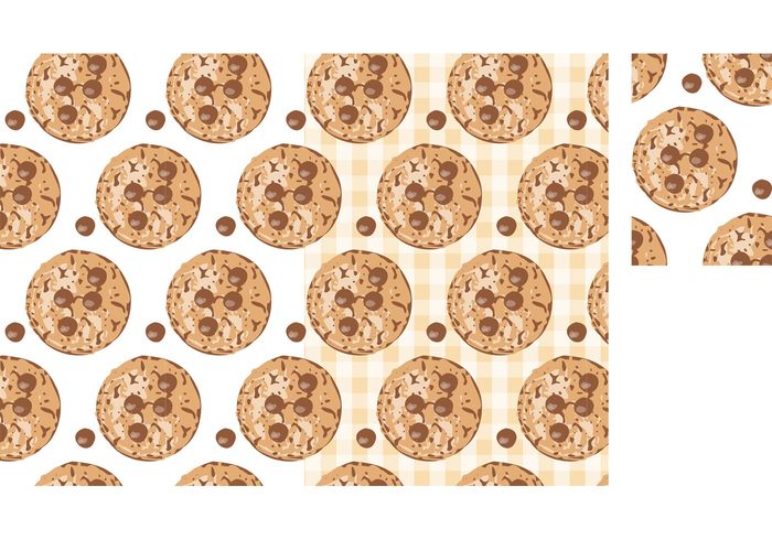 700x490 Free Vector Chocolate Chip Cookies Seamless Pattern Free Vectors