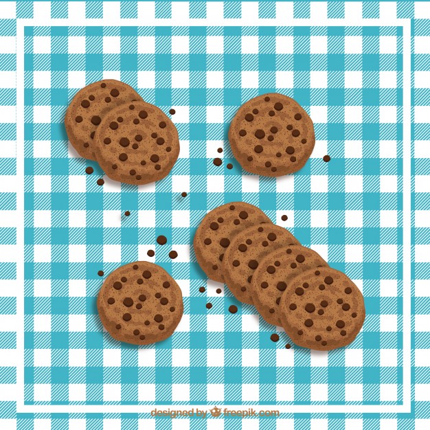 626x626 Vector Chocolate Chip Cookie Set Vector Free Download