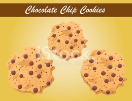 260x200 Chocolate Chip Cookies Vector, Cookie Vector, Bakery Stock Vectors