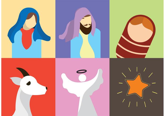 700x490 Birth Of Christ Vector Icons