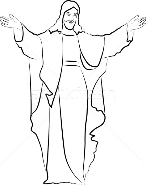 473x600 Jesus Christ Vector Illustration Marek Trawczynski (Mtmmarek