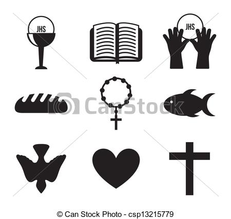 450x427 Jesus Christ Icons Over White Background. Vector Illustration.