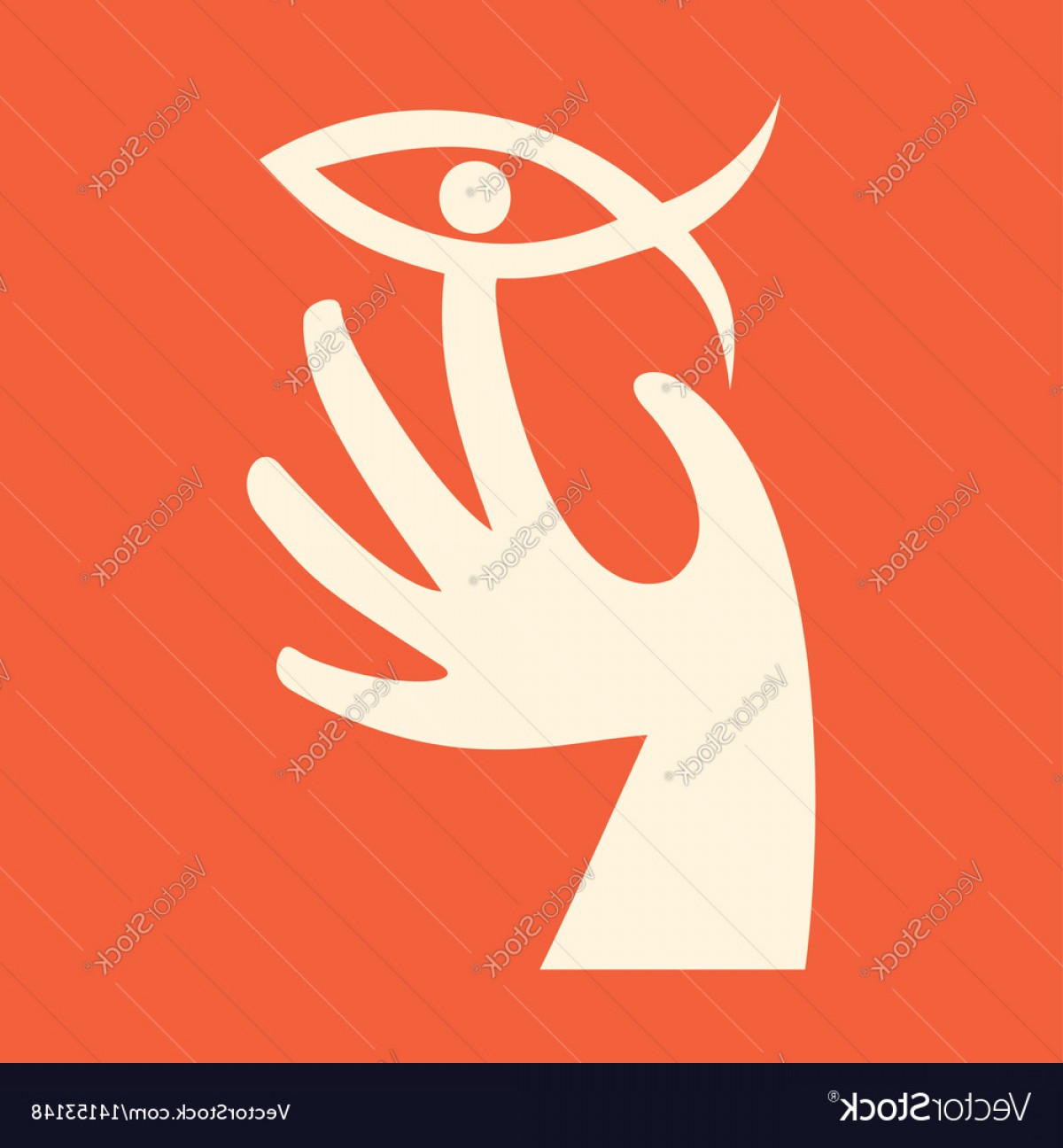 1200x1296 Hand And Christian Fish Vector Shopatcloth