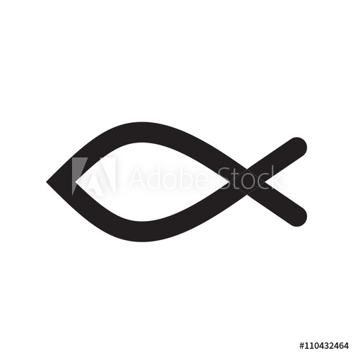 500x500 Christian Fish Icon Vector