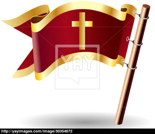 512x442 Christian Cross Royal Flag Vector