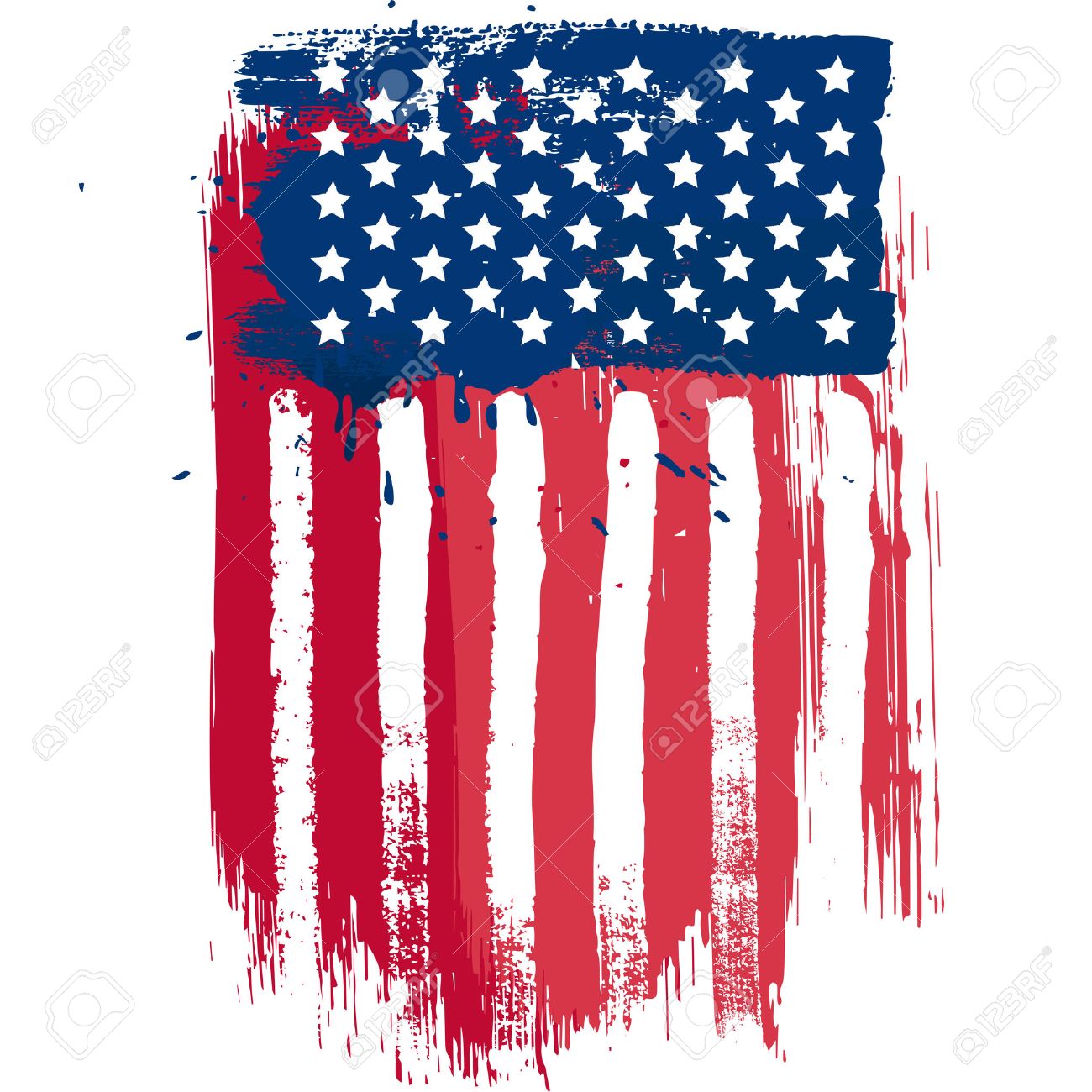 1300x1300 Drawn American Flag Vector 25