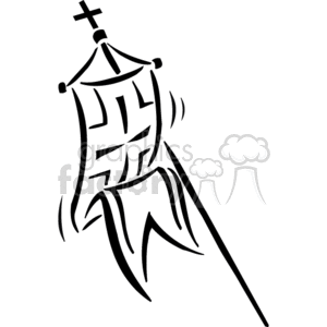 300x300 Royalty Free Christian Flag Drawing 164884 Vector Clip Art Image