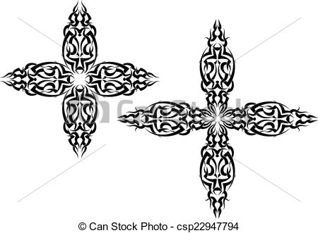 450x331 Tattoo Christian Cross Vector Art.