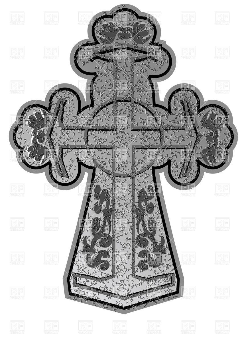 849x1200 Ancient Christian Stone Cross With Ornament Vector Image Vector