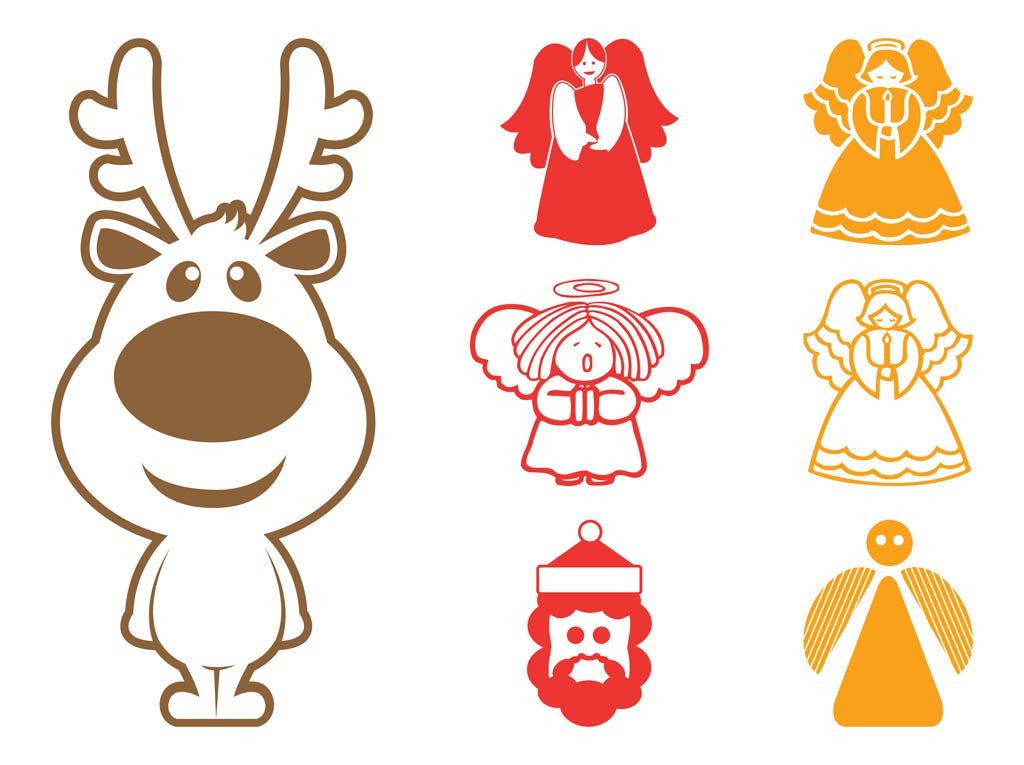 1024x765 Christmas Characters Graphics Vector Art Amp Graphics