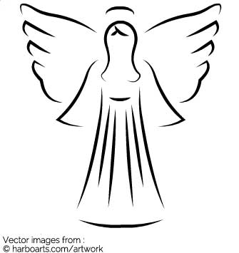335x355 Download Christmas Angel Artistic Outline