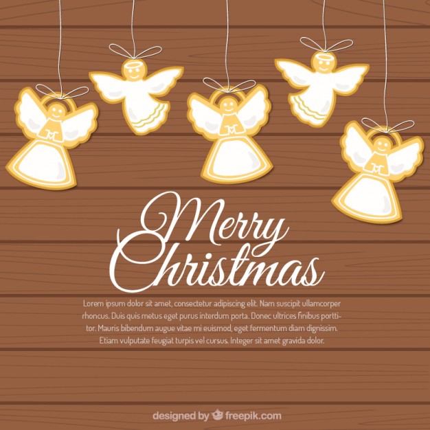 626x626 Hanging Christmas Angels Background Vector Free Download