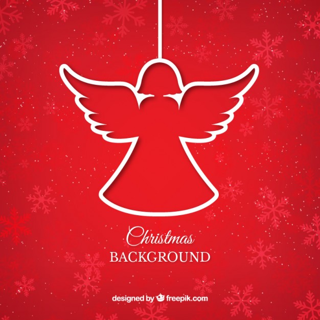 626x626 Red Christmas Angel Background Vector Free Download