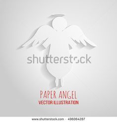 236x246 Angel Icon. Paper Angel On A White Background. Paper Christmas