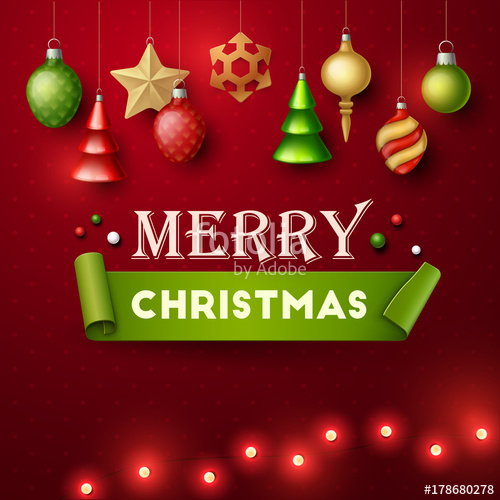 500x500 Christmas Background. Vector Illustration. Stock Image And