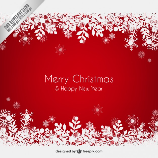 626x626 Red Christmas Background With Snowflakes Vector Free Download