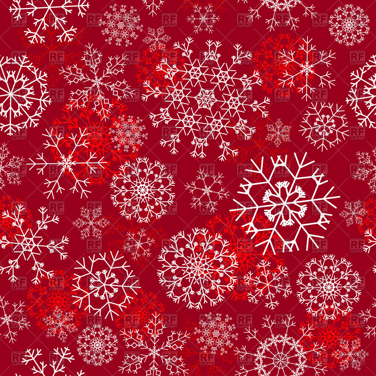 1200x1200 Seamless Snowflakes Christmas Background Vector Image Vector